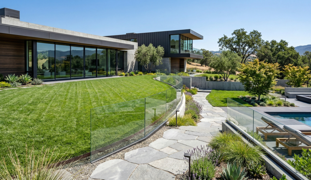 Lawn Edging On A Slope