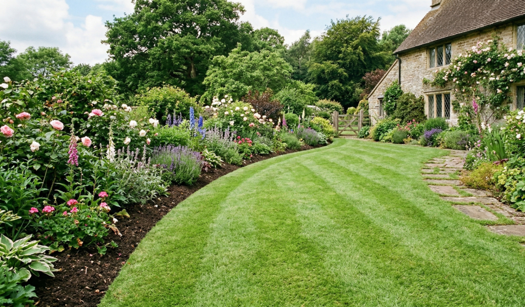 Lawn Edging On A Slope