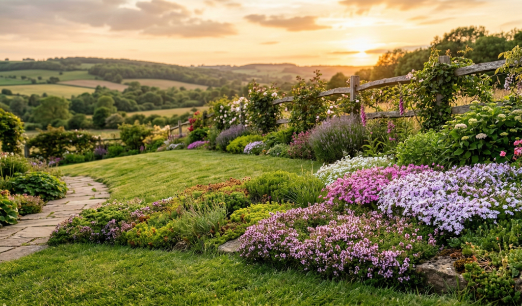 Lawn Edging On A Slope
