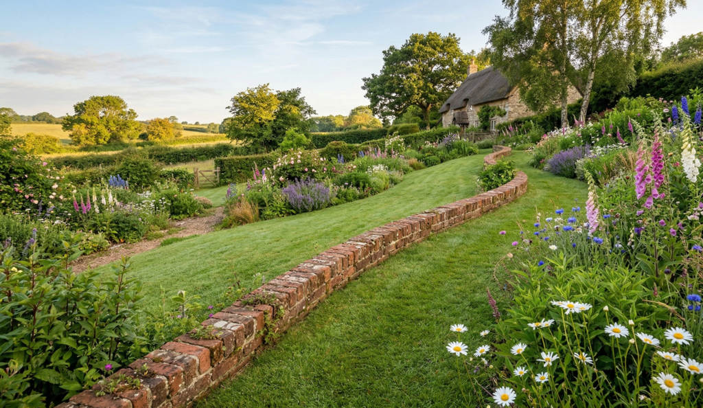 Lawn Edging On A Slope