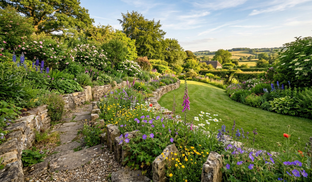 Lawn Edging On A Slope