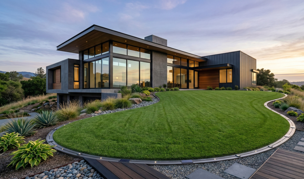 Lawn Edging On A Slope