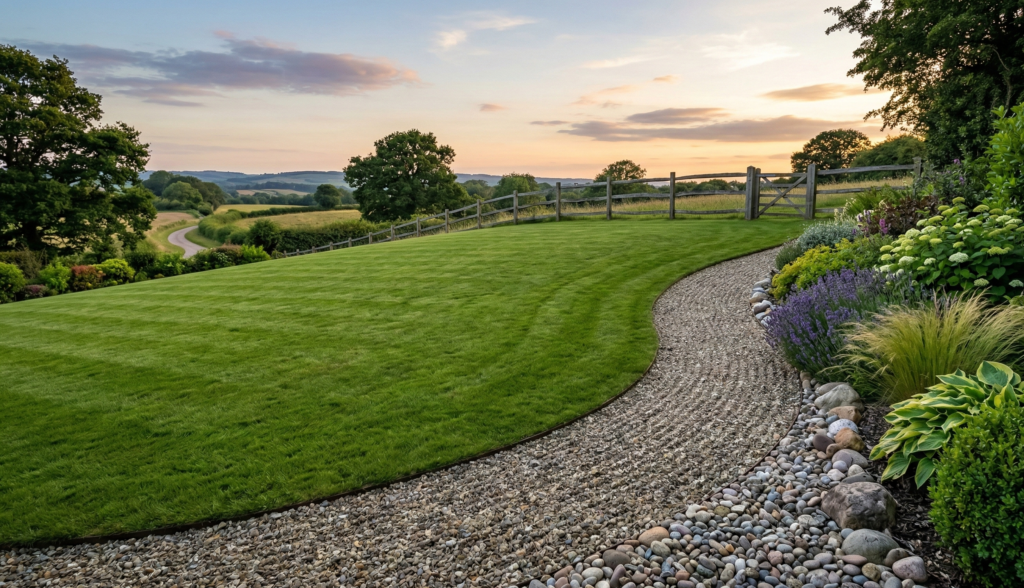 Lawn Edging On A Slope