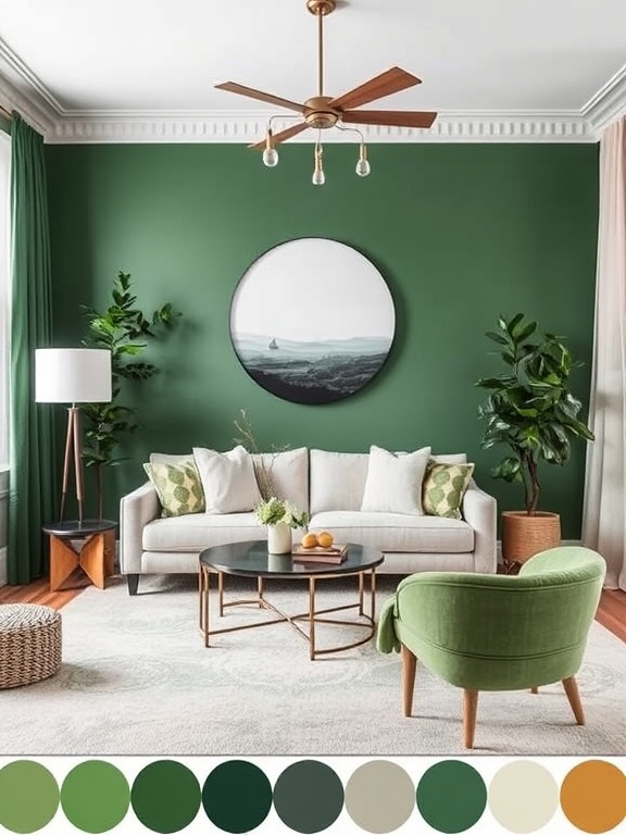 Revamp Your Living Room: Green Board Inspo for a Serene and Stylish Space