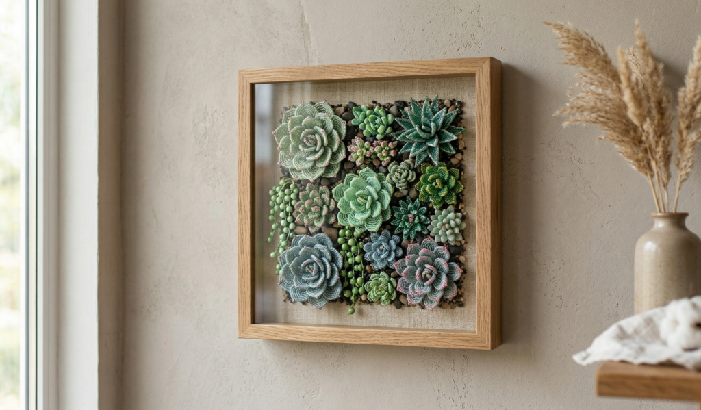Beaded Succulents DIY Ideas