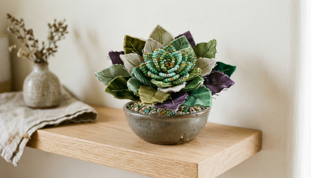 Beaded Succulents DIY Ideas