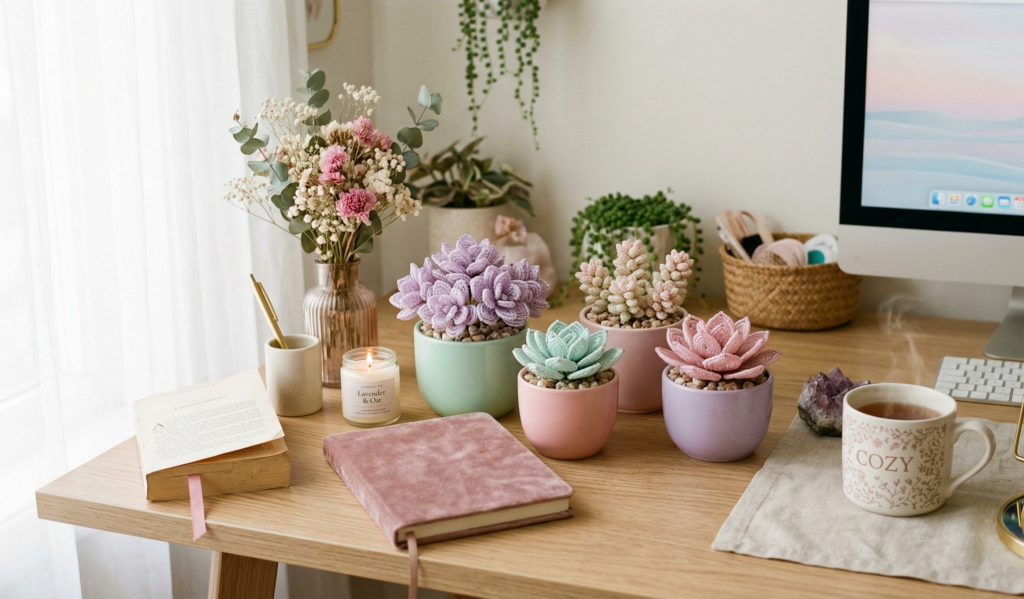 Beaded Succulents DIY Ideas