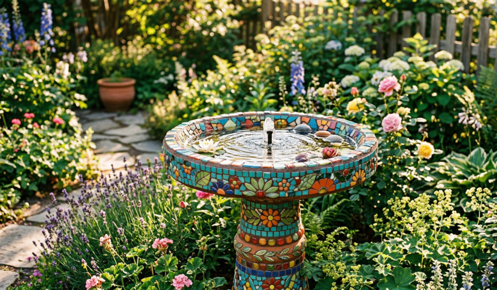 DIY Solar Bird Bath Fountain Ideas