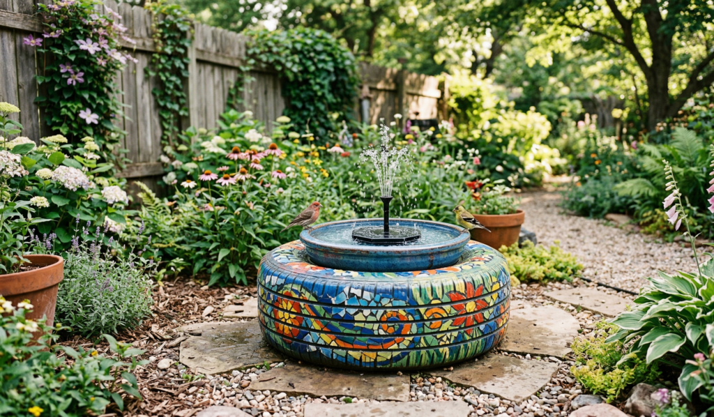 DIY Solar Bird Bath Fountain Ideas