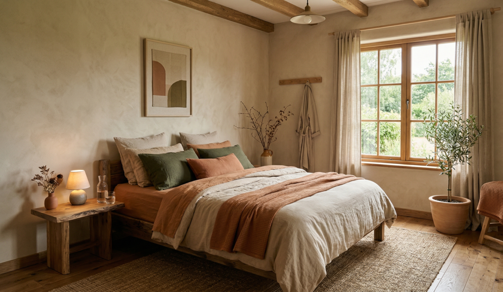 Earthy Cozy Bedroom