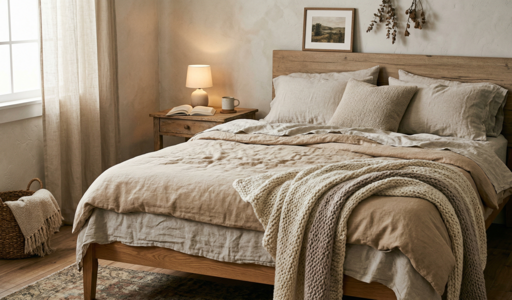 Earthy Cozy Bedroom