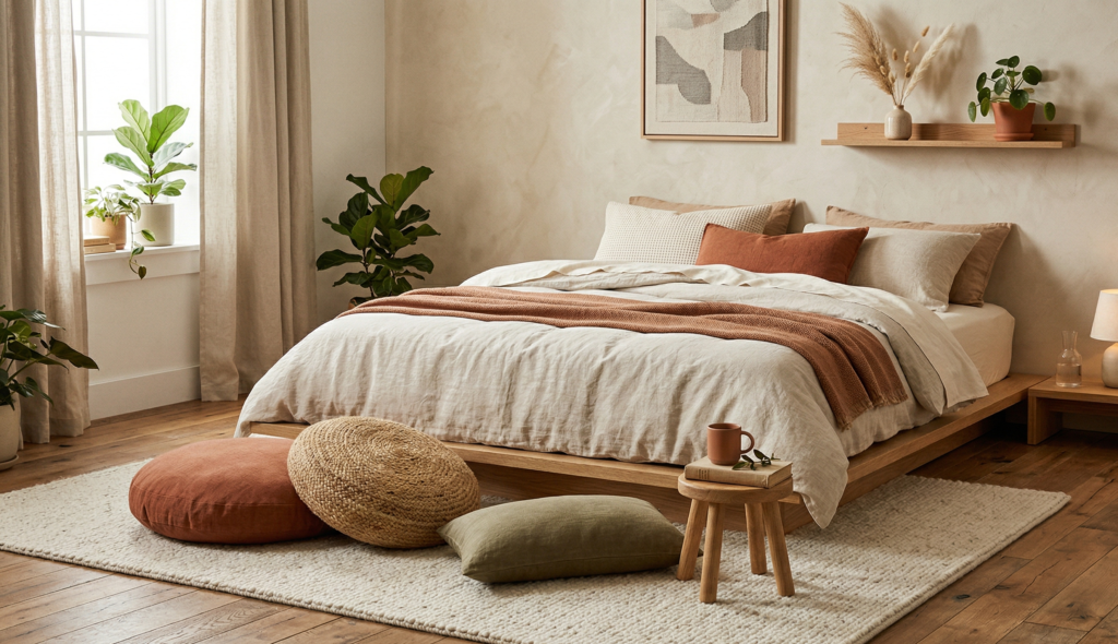 Earthy Cozy Bedroom