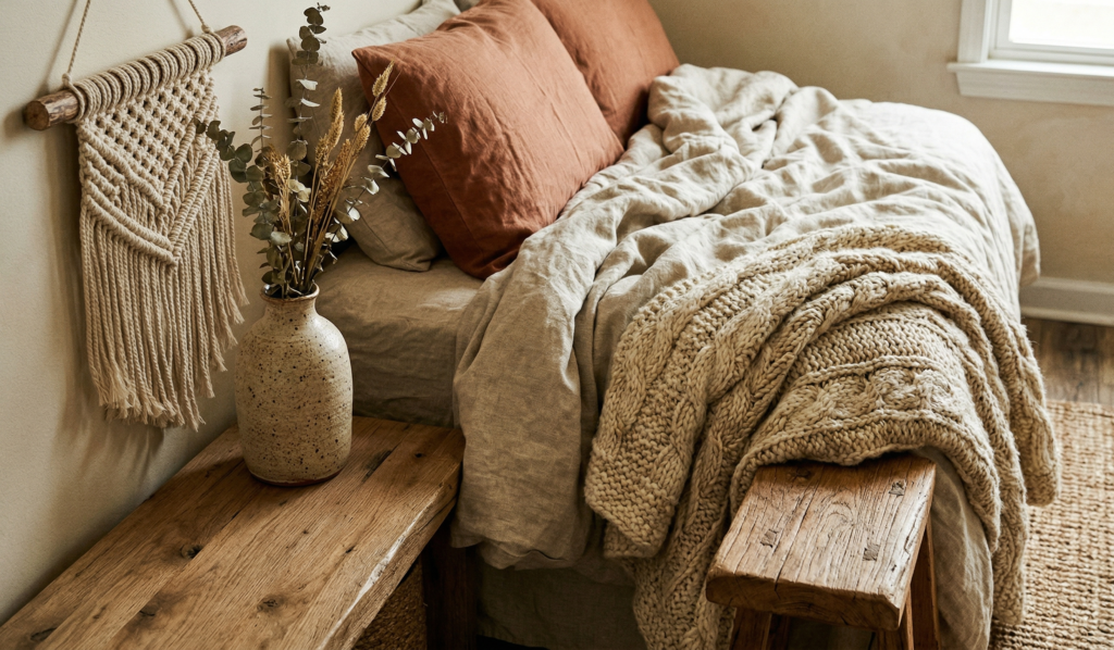Earthy Cozy Bedroom