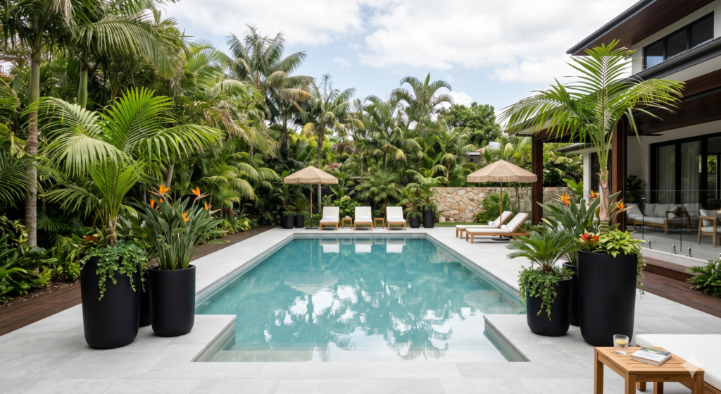 Planters Around Pool