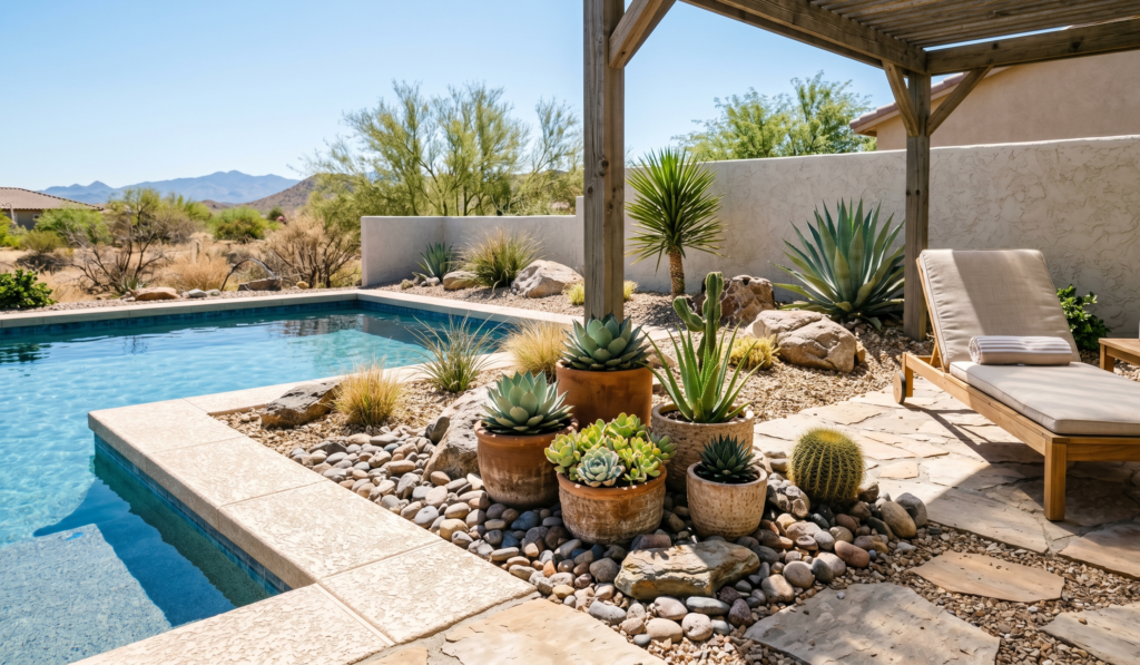 Planters Around Pool