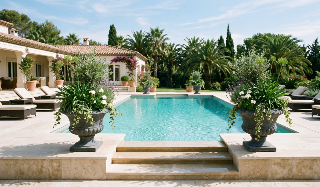 Planters Around Pool