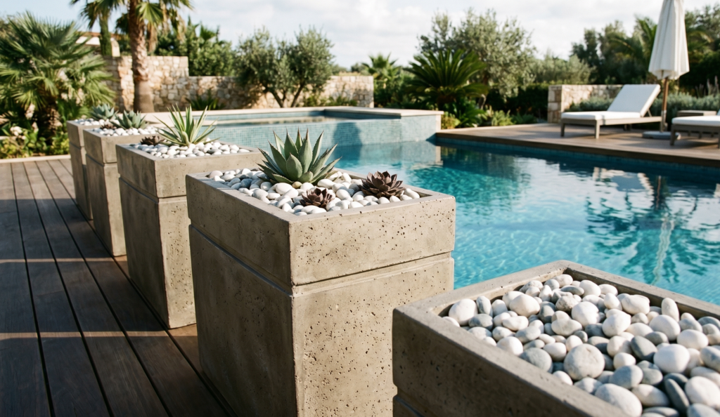 Planters Around Pool