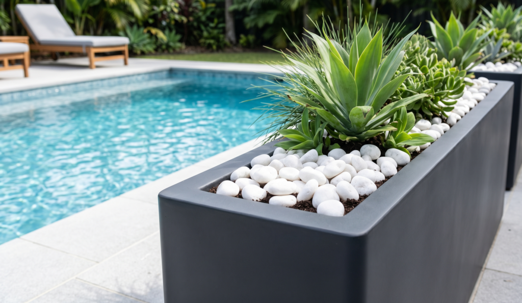 Planters Around Pool