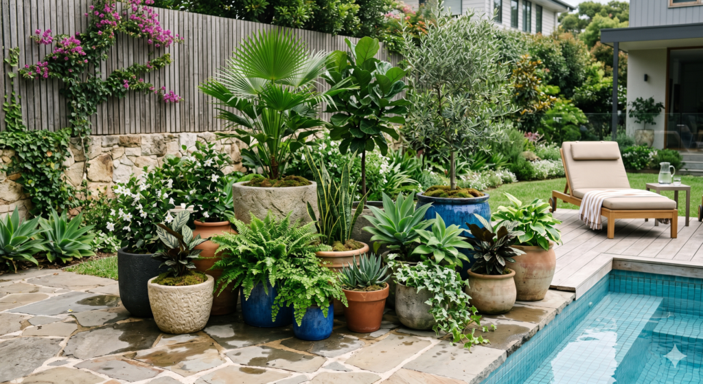 Planters Around Pool