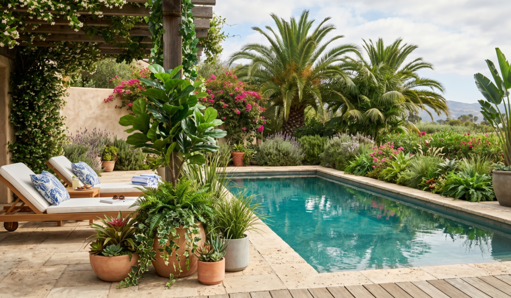 Planters Around Pool