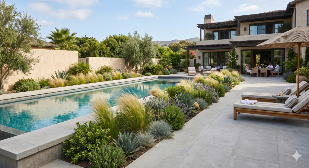Planters Around Pool