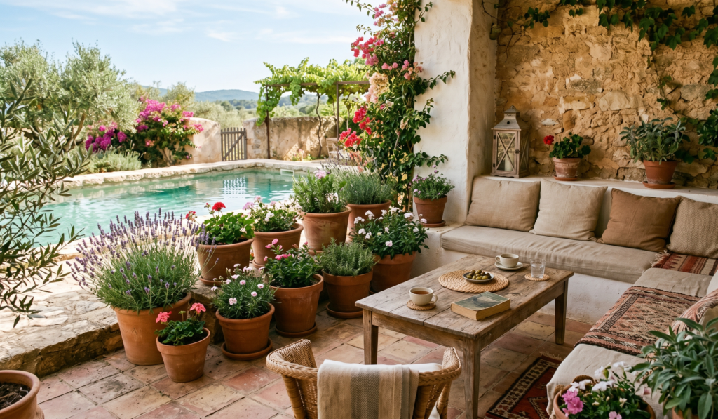 Planters Around Pool