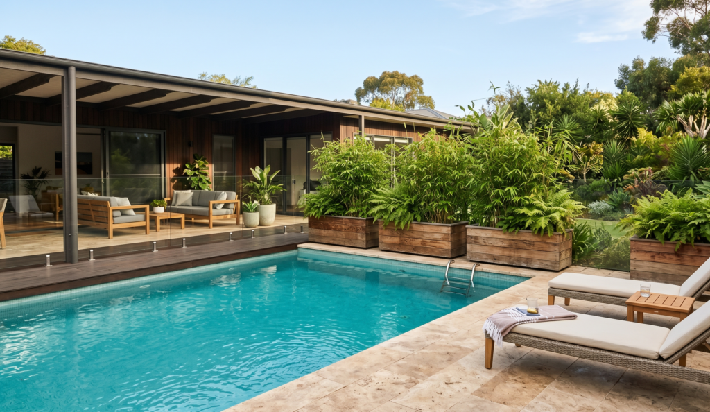 Planters Around Pool