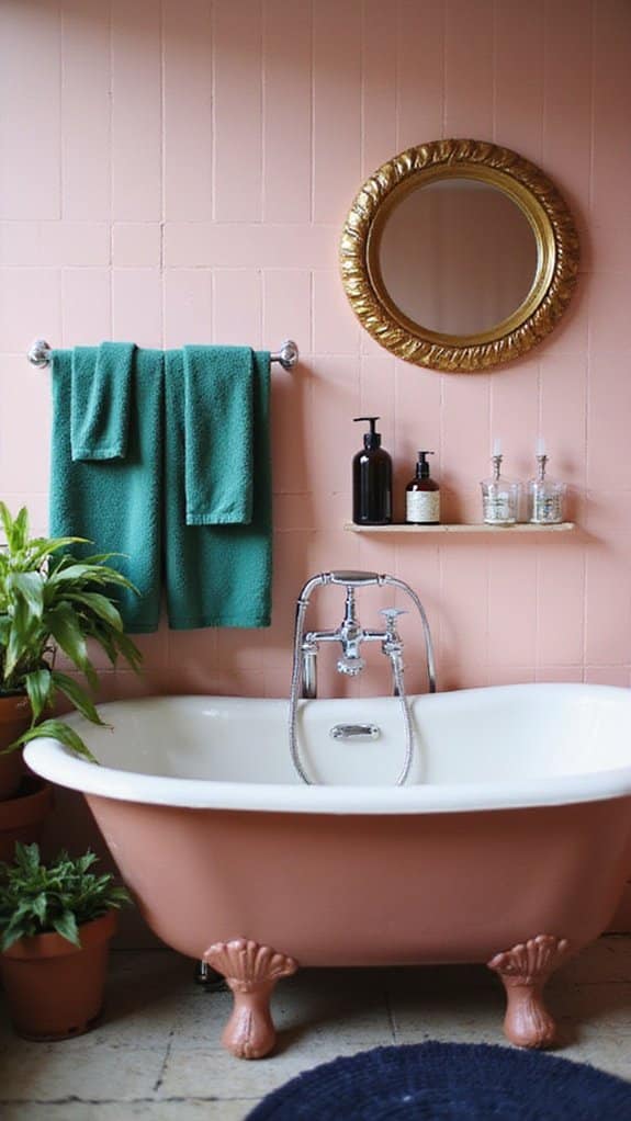 bold accents enhance bathrooms