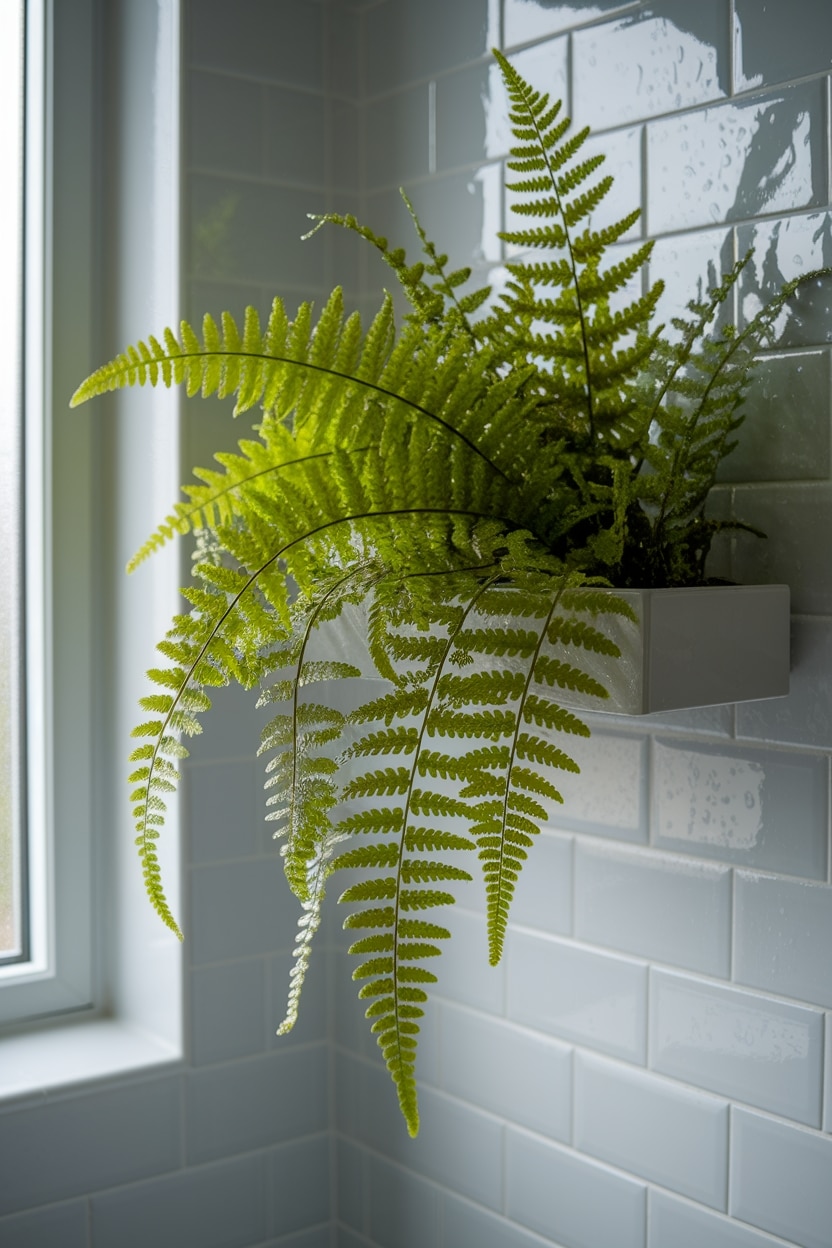 lush humidity loving bathroom plant