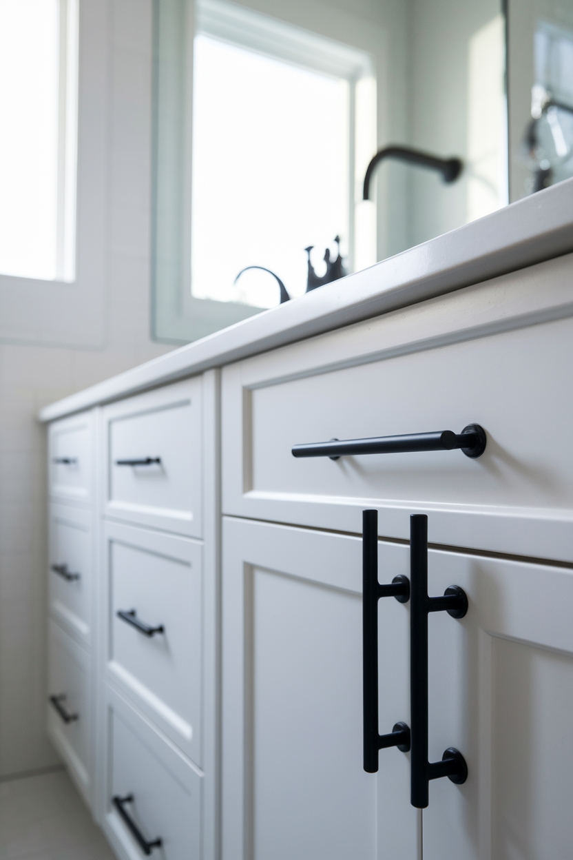 upgrade bathroom cabinet hardware