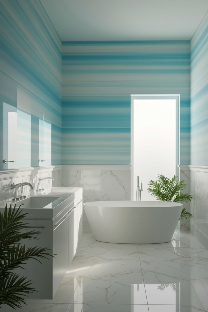 tranquil blue bathroom oasis