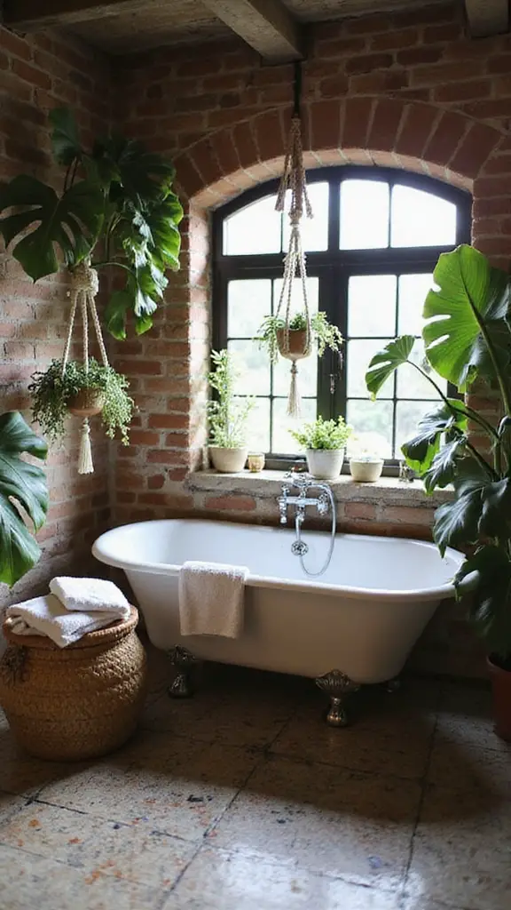 lush greenery in bathrooms