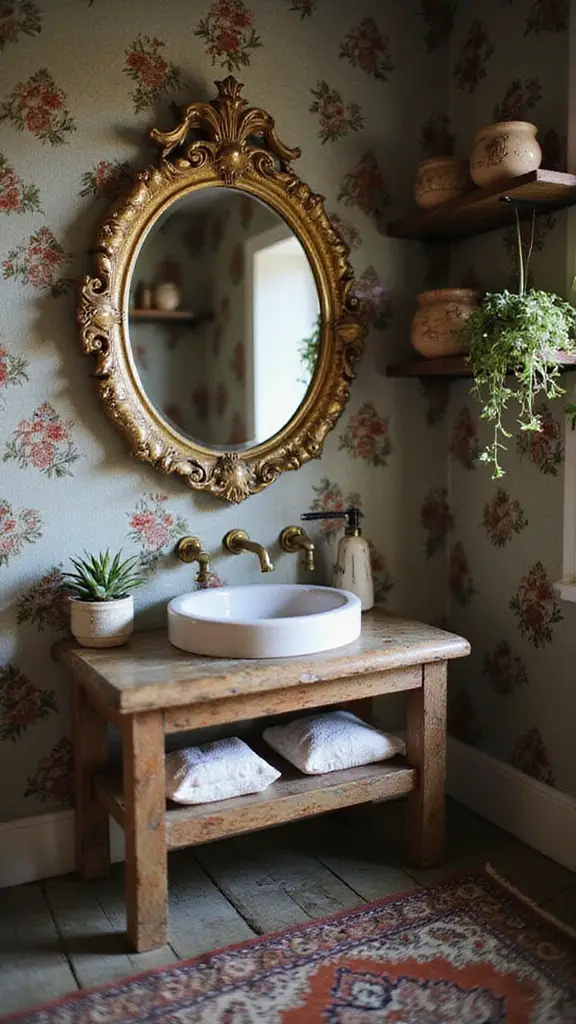 vintage charm in bathrooms