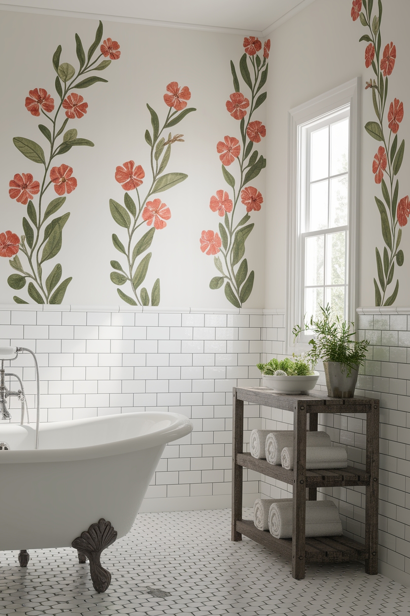 stylish wall decals transform bathrooms