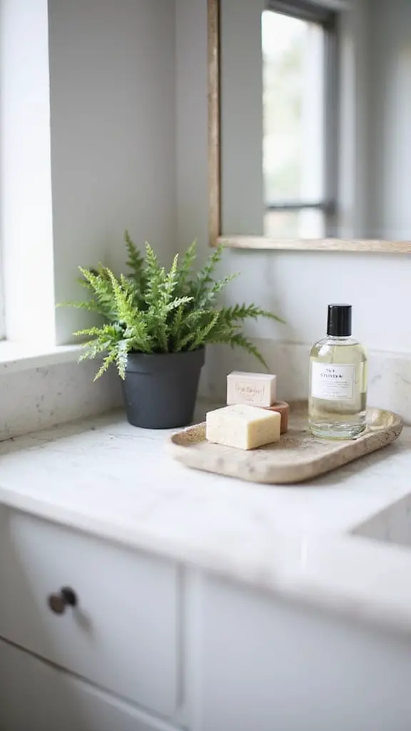 potted plants enhance bathrooms