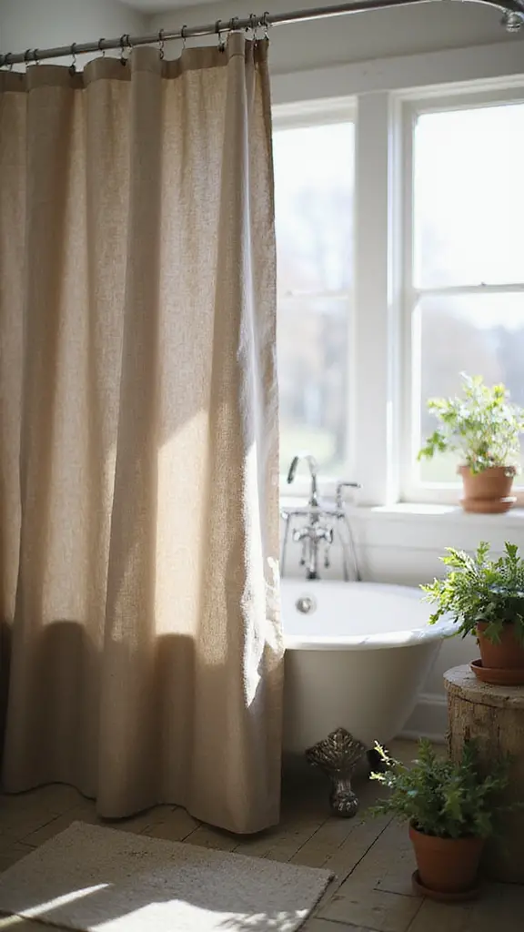 elegant linen bathroom decor
