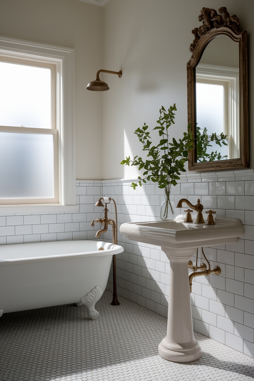 timeless vintage bathroom fixtures