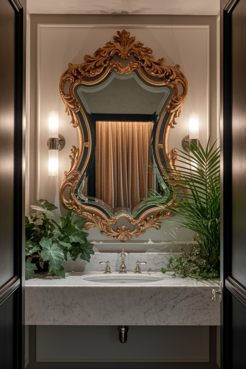 elegant decorative bathroom mirrors