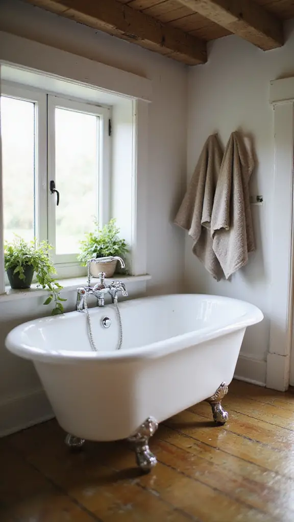 clawfoot tub transforms bathroom