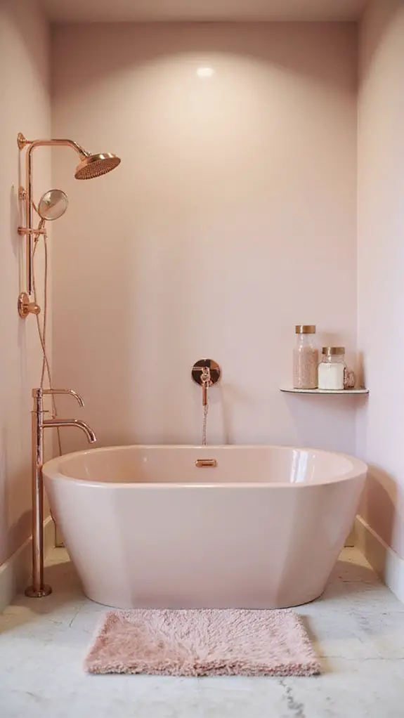 elegant rose gold fixtures