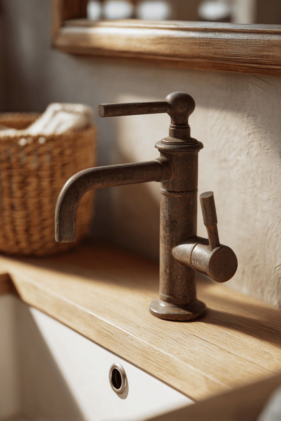 Add Vintage Charm with Rustic Metal Fixtures