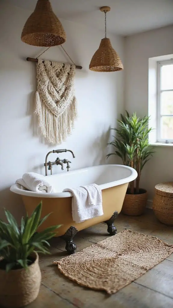 woven textures for bohemian decor