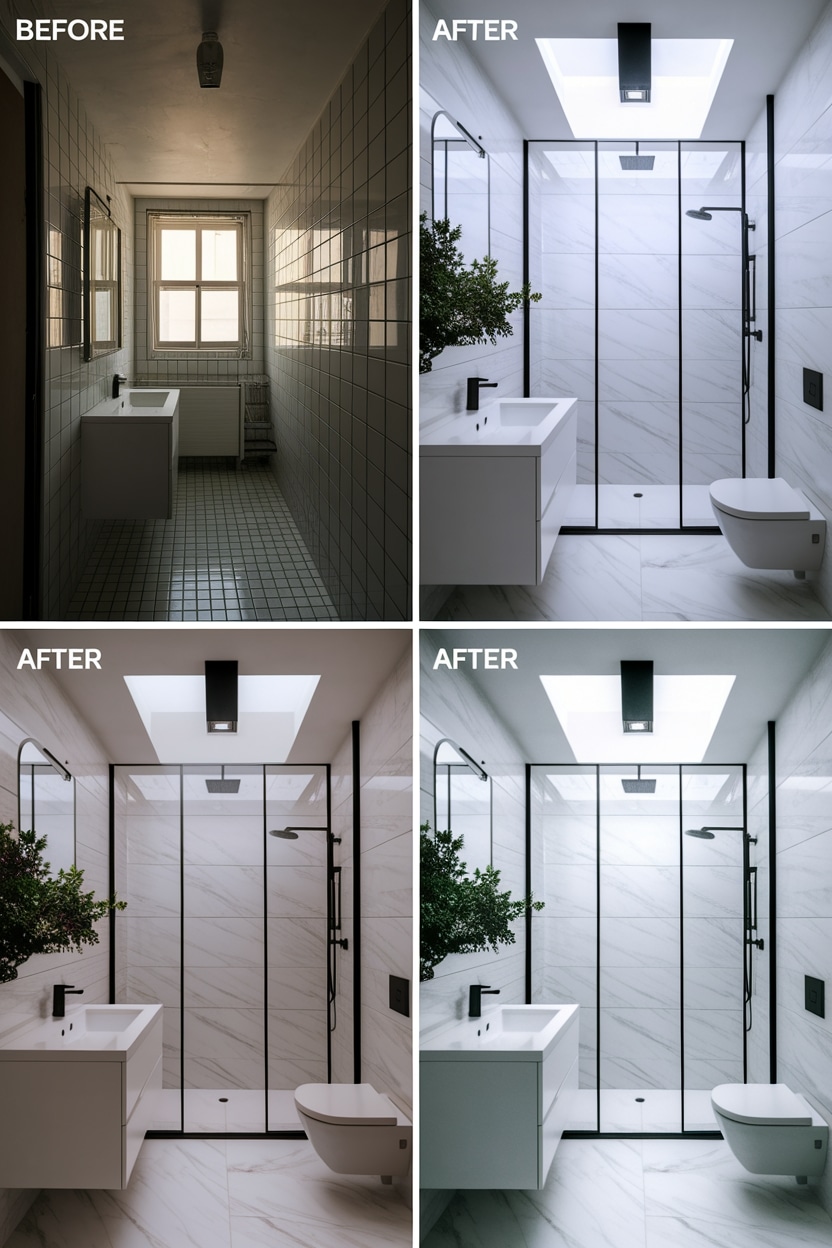 maximize small bathroom space