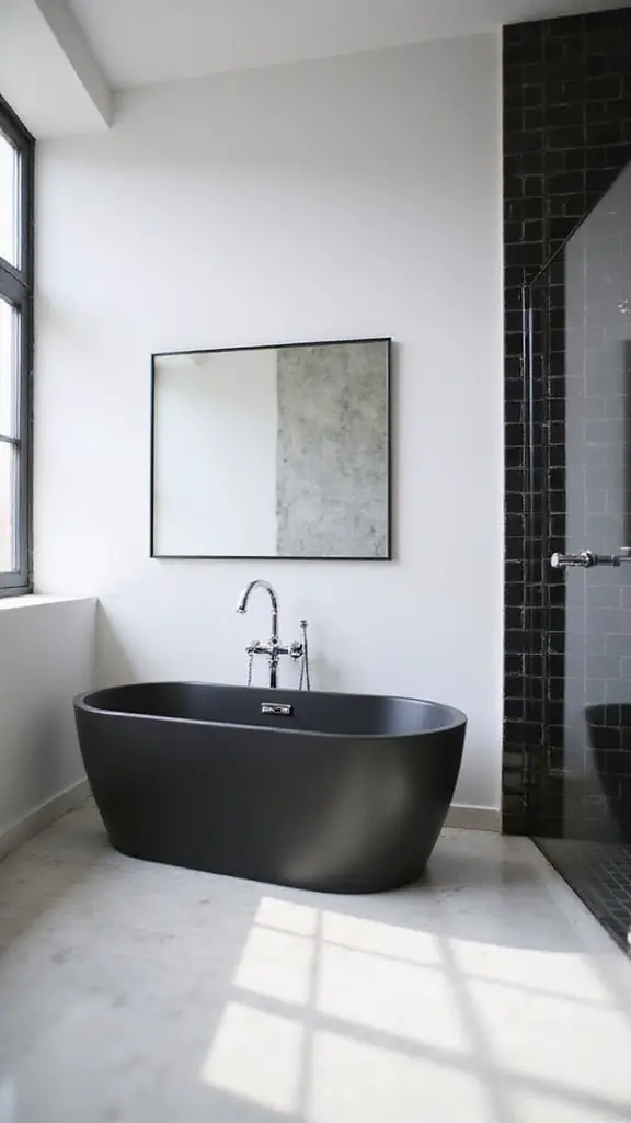 monochrome minimalist bathroom elegance
