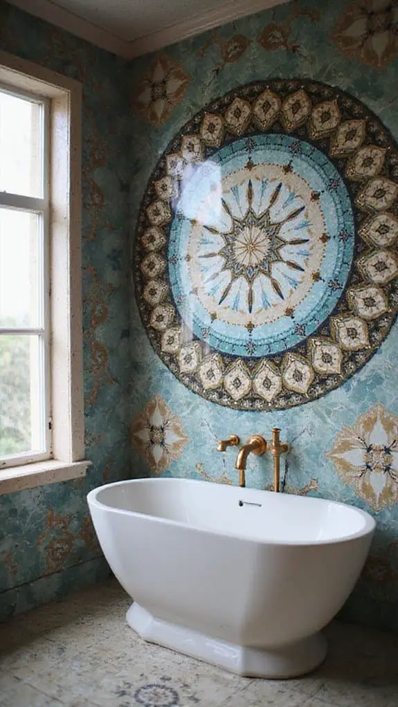 artistic tile bathroom designs