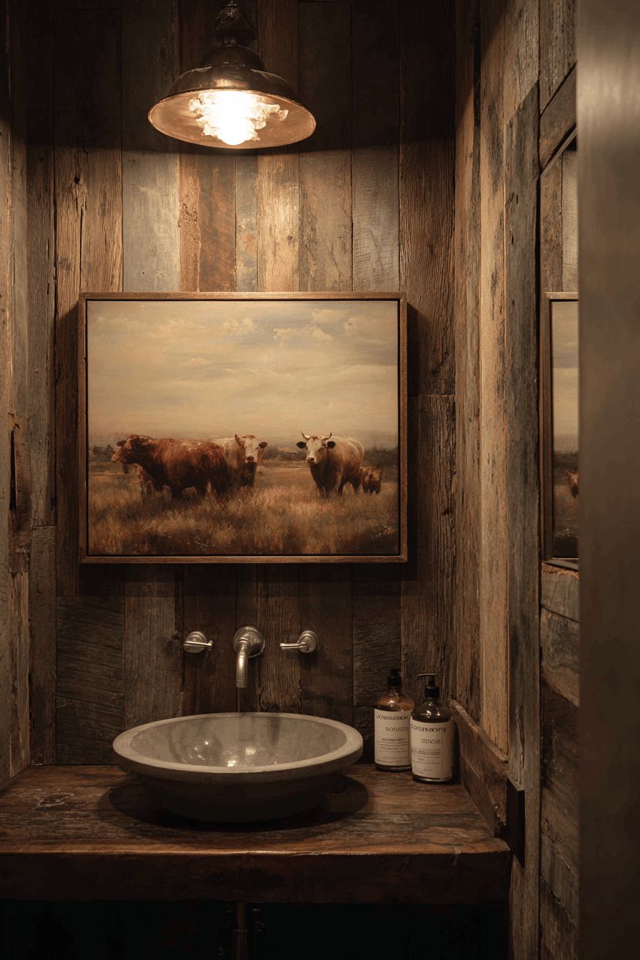 Rustic Cow-Themed Wall Art