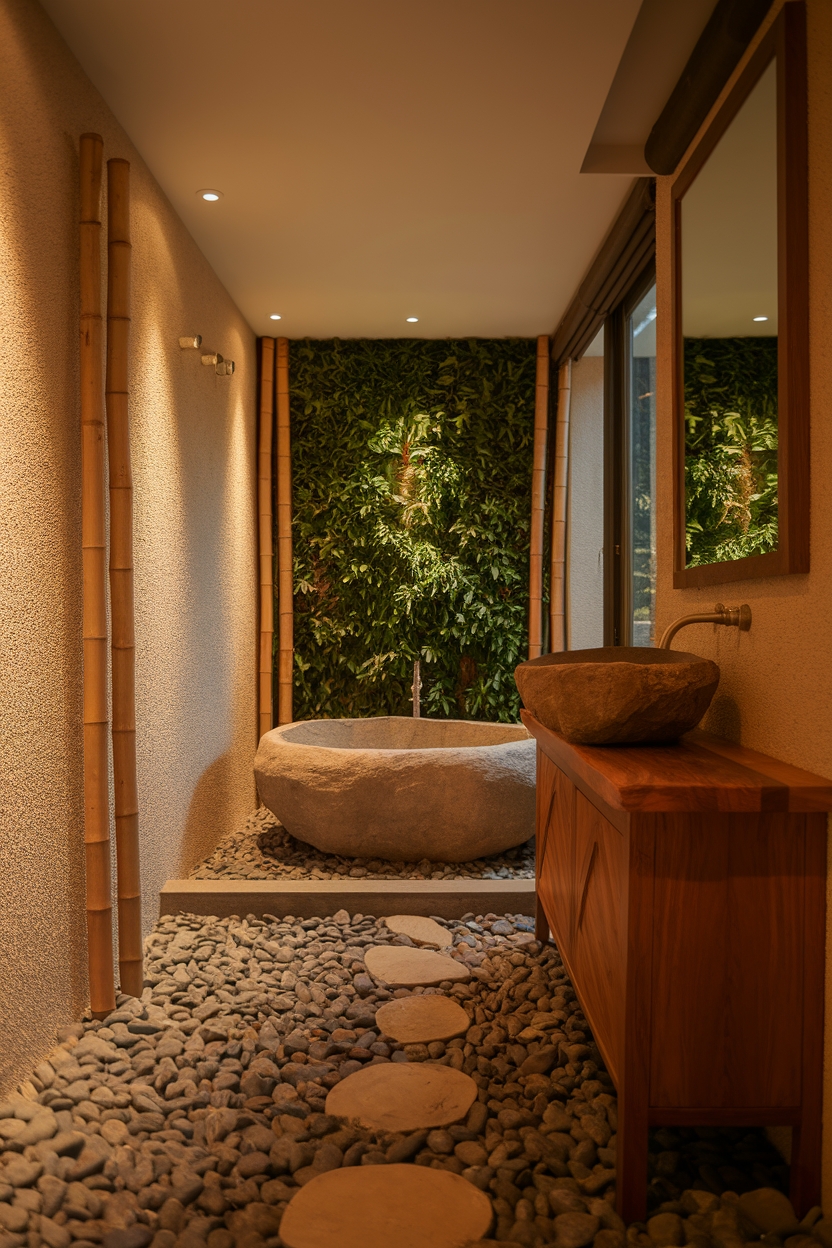 natural materials for bathrooms