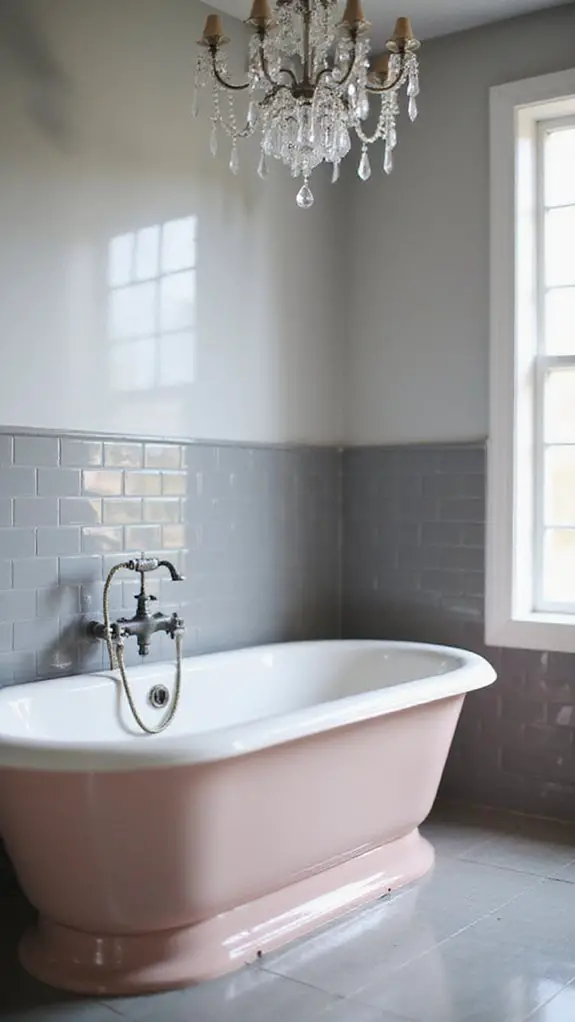 vintage pink bathtub elegance