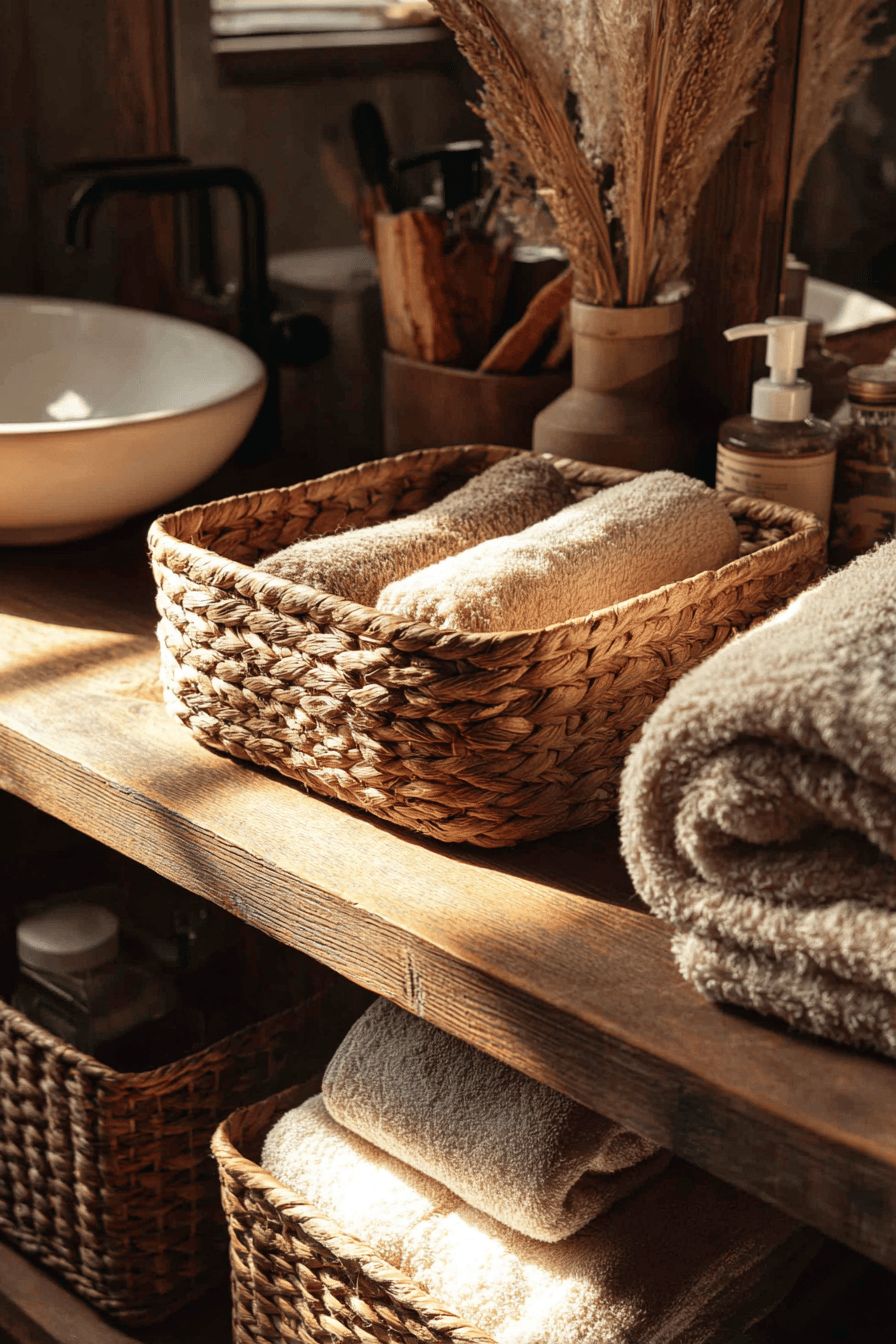 Add Cozy Texture with Woven Baskets