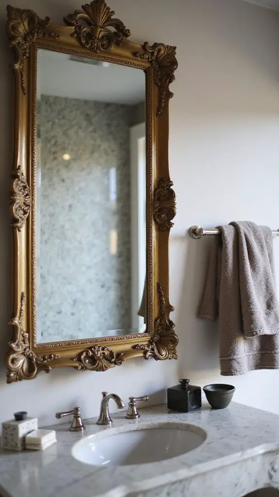 statement mirror enhances decor